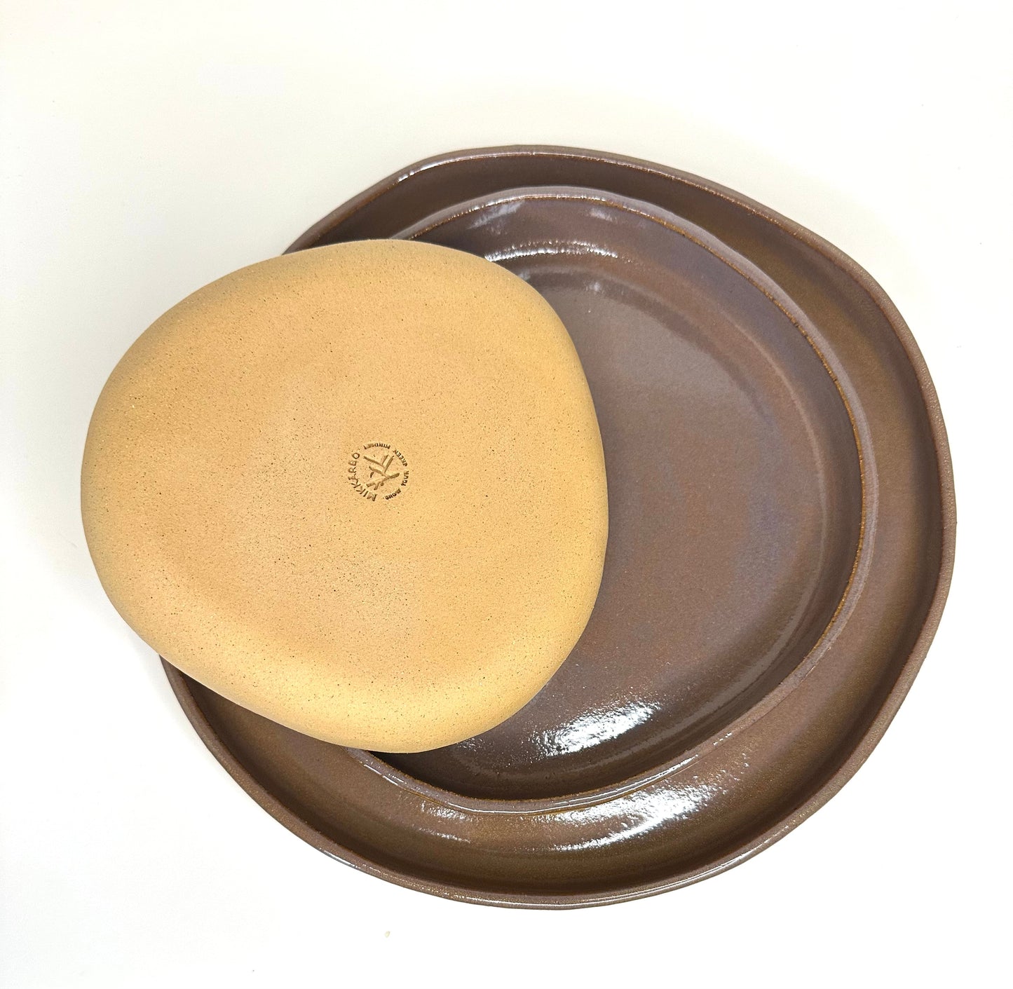 FRECKLE PLATES SET. Large, medium & small.