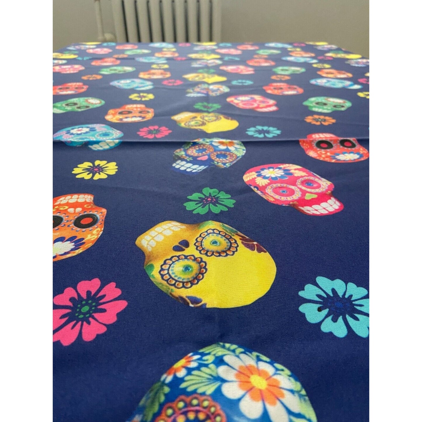 Osadia Handmade Blue Calavera Tablecloth