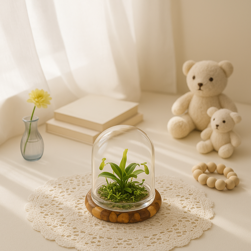 Live Pitcher Plant Terrarium, Nepenthes Tobaica with Moss, Must-have Home Décor