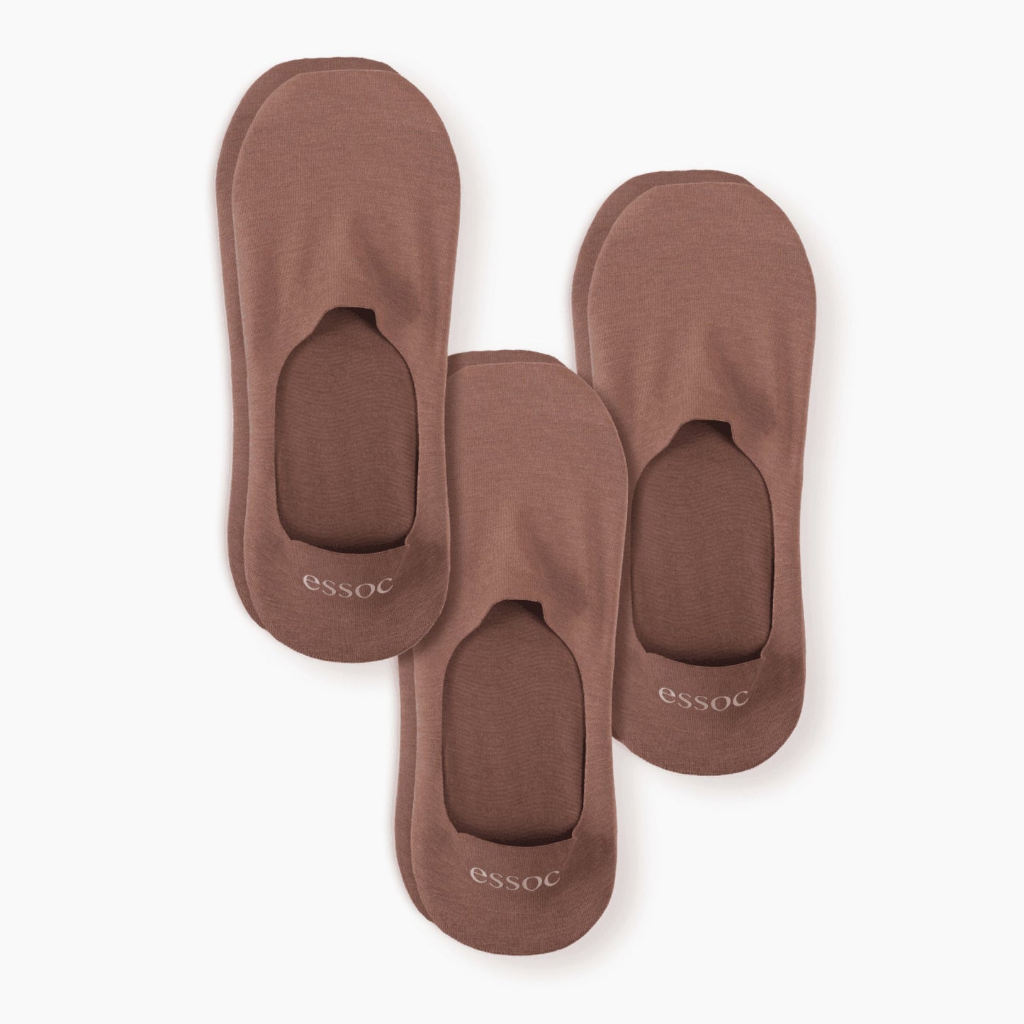 Unisex Cotton No Show Socks 3-Pack | Toffee Tan
