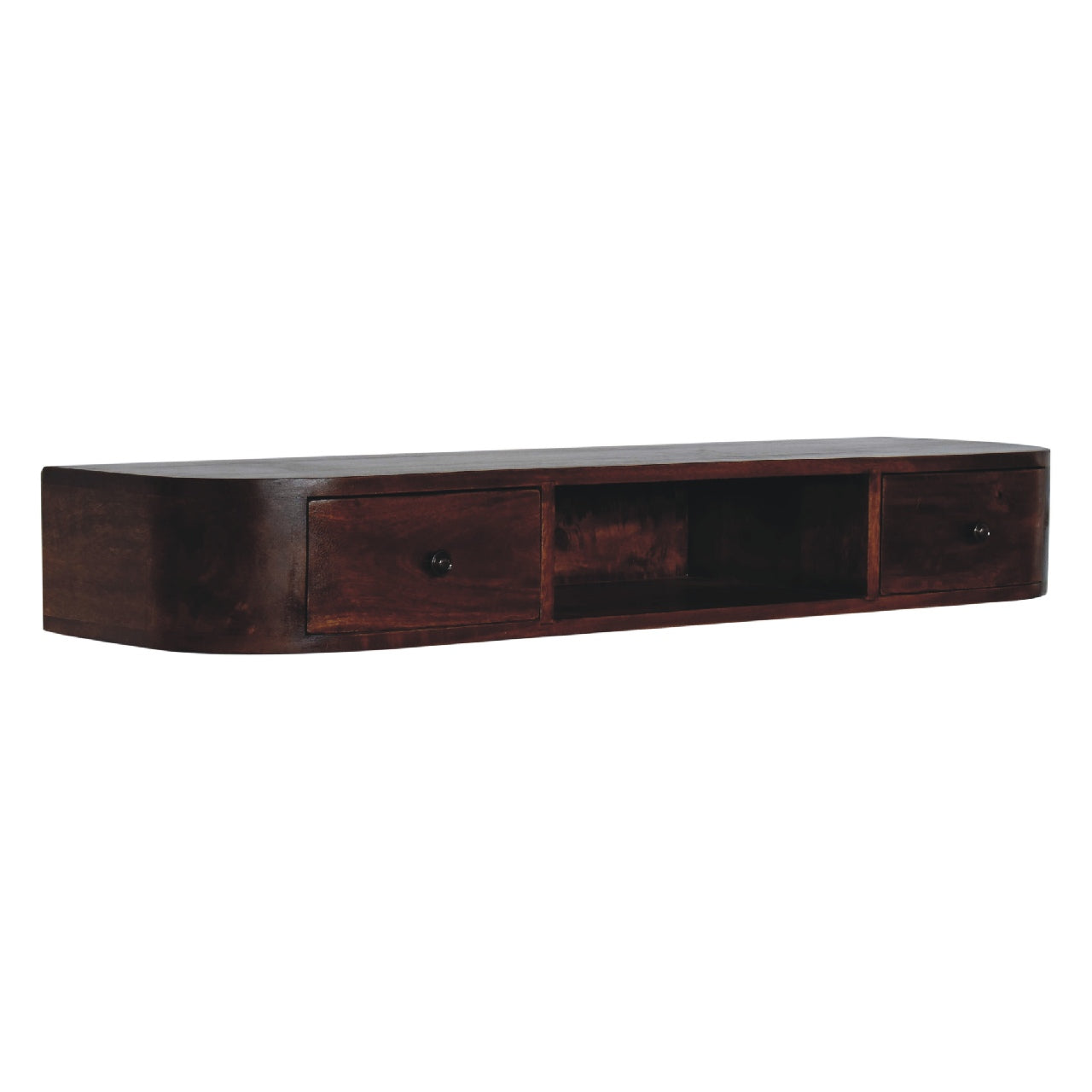 Solid Wood Lunar 2-Drawer Floating Console