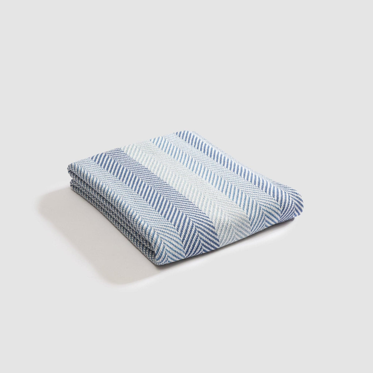 Herringbone Hues - Cotton Sustainable Knit Striped | Chevron Throw Blanket