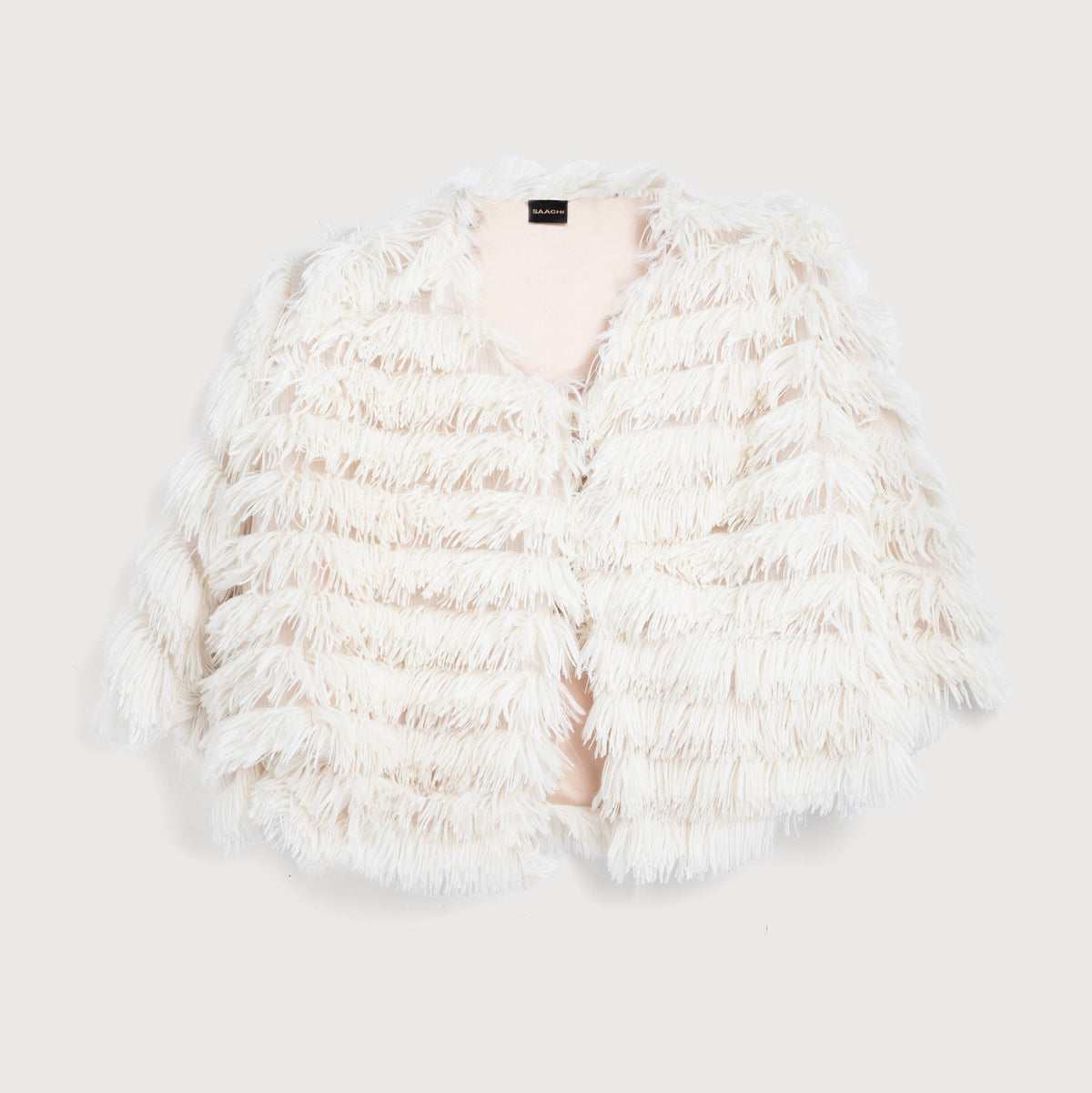 Faux Fur Tasseled Capelet