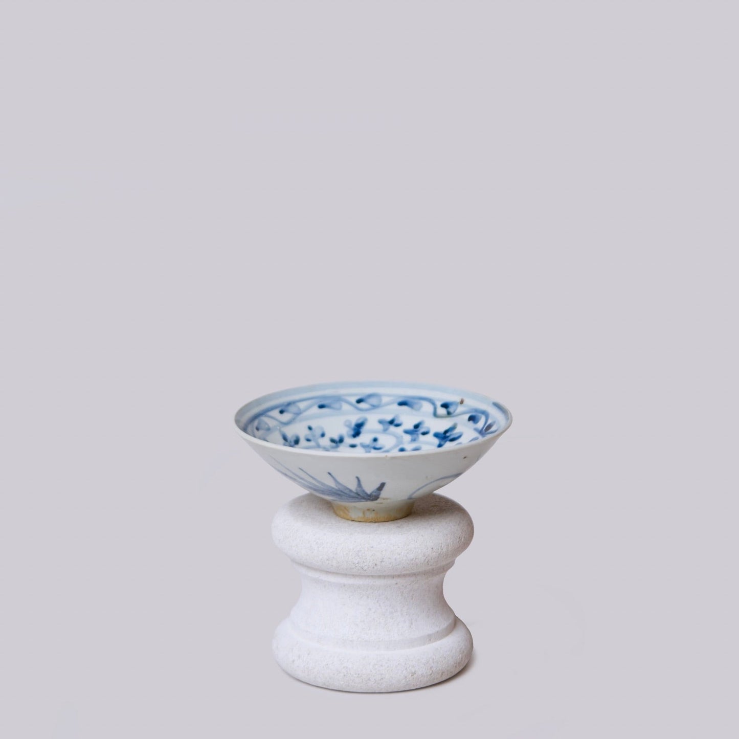 Small Blue and White Porcelain Character Conical Bowl