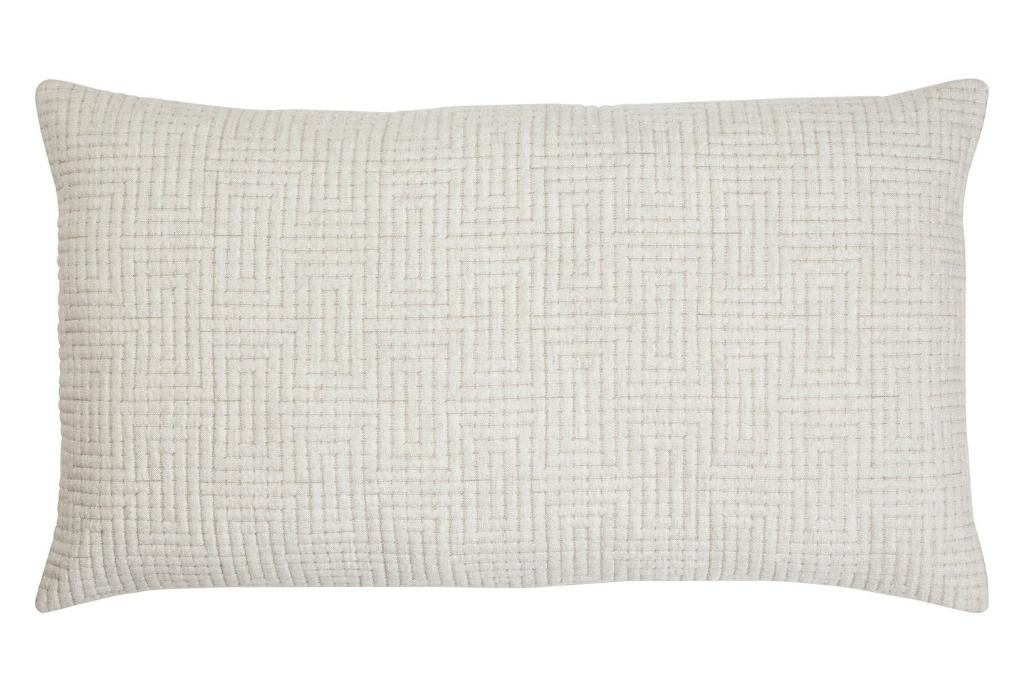 Maze Geometric Linen Coverlet Sham