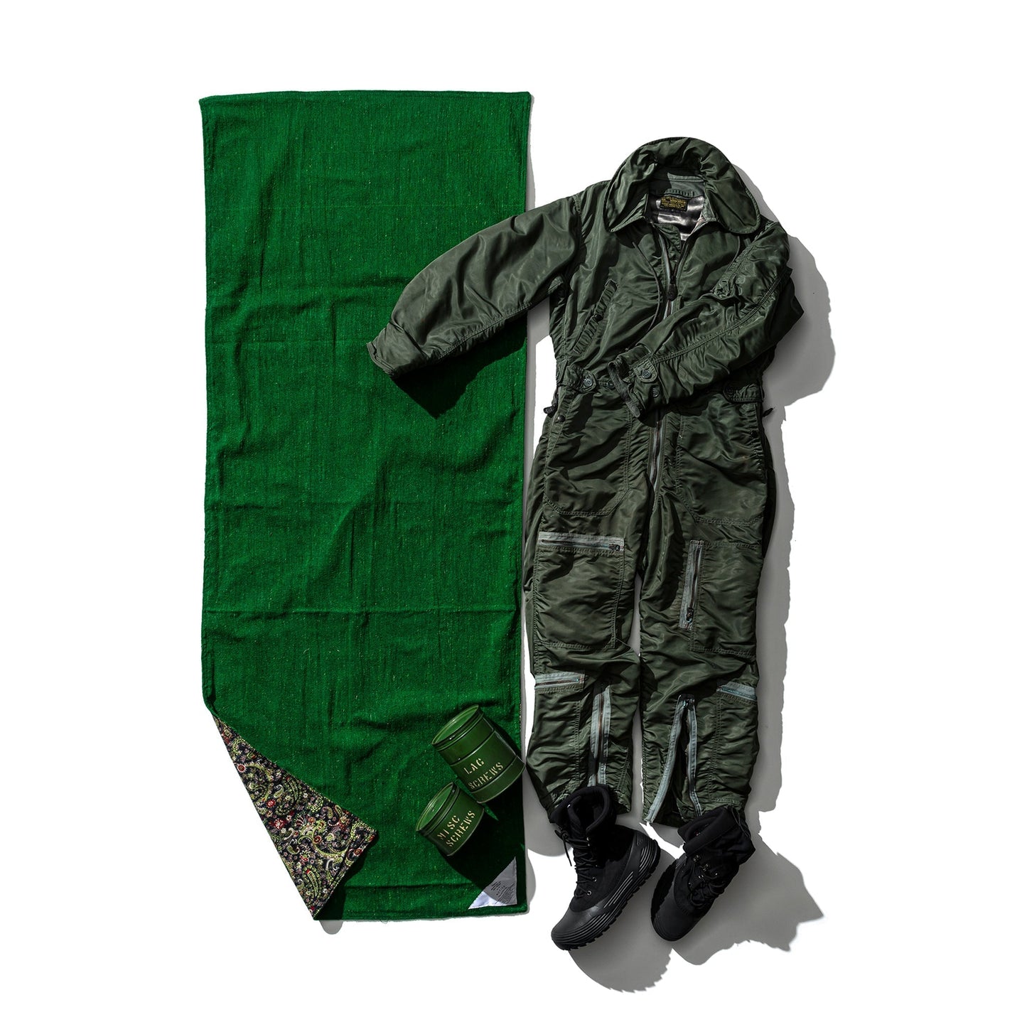 Reversible Nap Mat / Paisley X Green