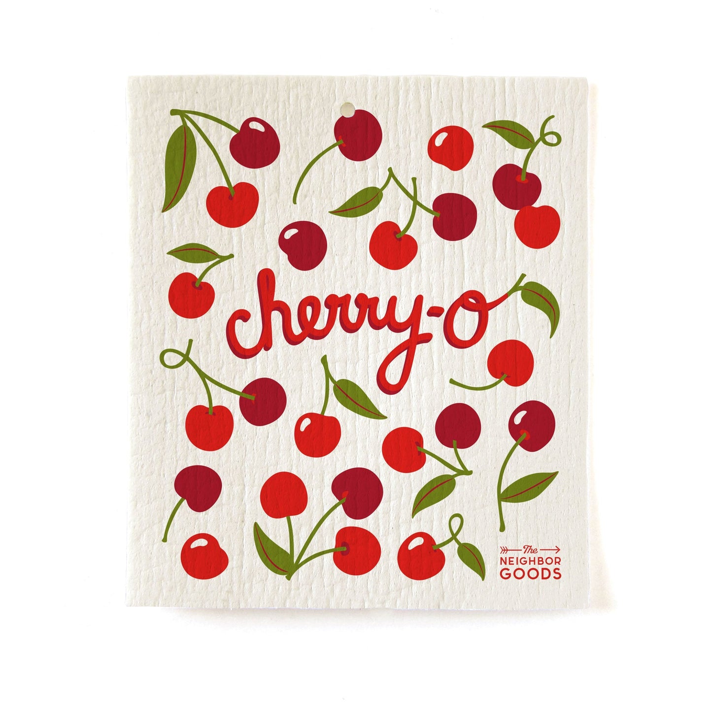 Cherry Dish Towel + Sponge Cloth Gift Set