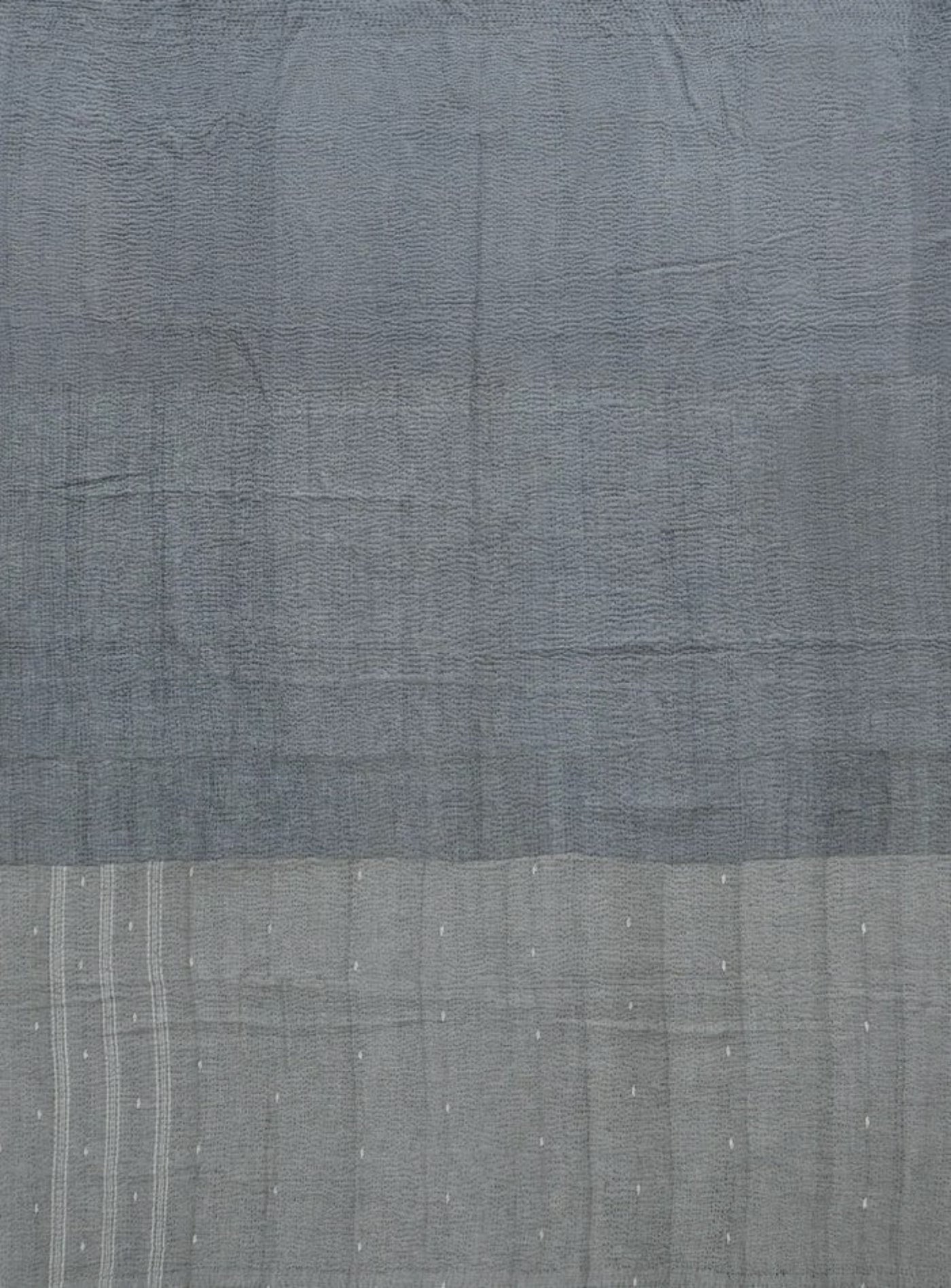 Mosaic Fray Patch Vintage Kantha Throw - Hydrangea