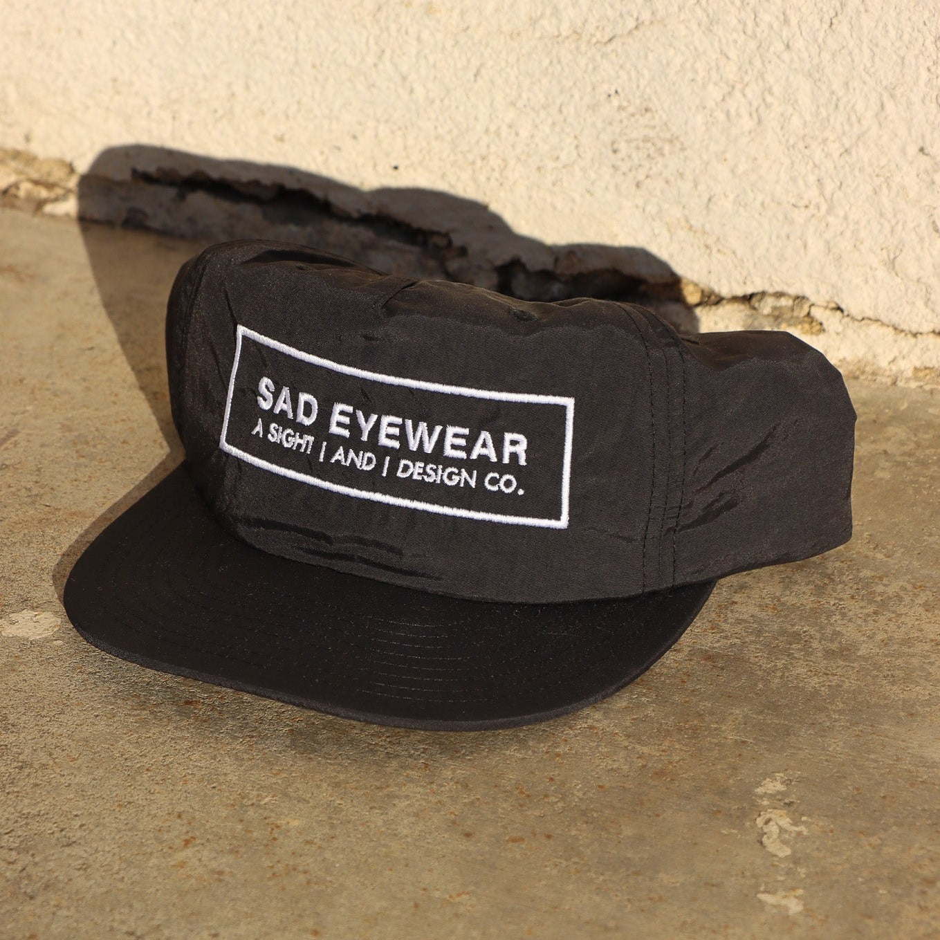 Embroidered Hat // Nylon Cap // Black