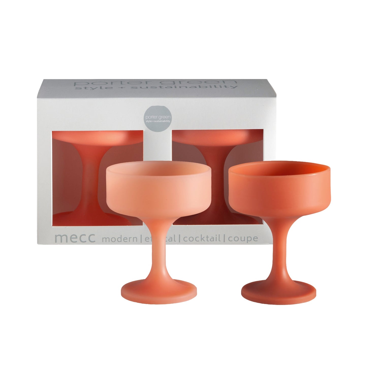 Terra + Peach | Mecc | Silicone Unbreakable Cocktail Glasses