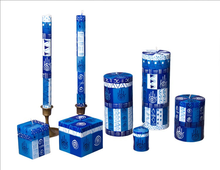 Hamsa Painted Candles