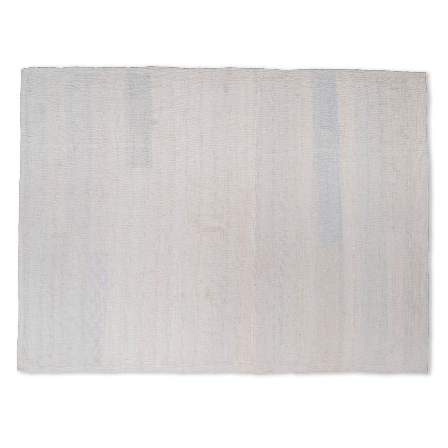 Jewels Stripe Fray Patch Kantha Throw