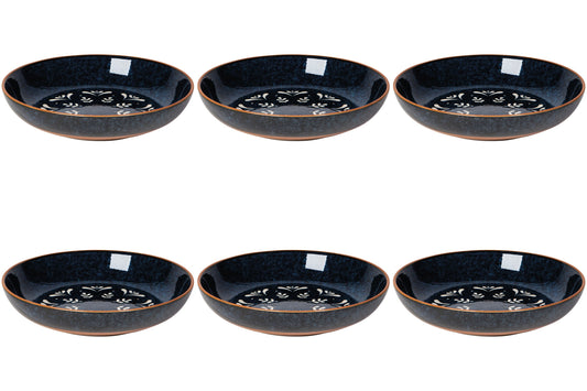 Set of 6 Nightbloom Serving Bowl 8 Inch