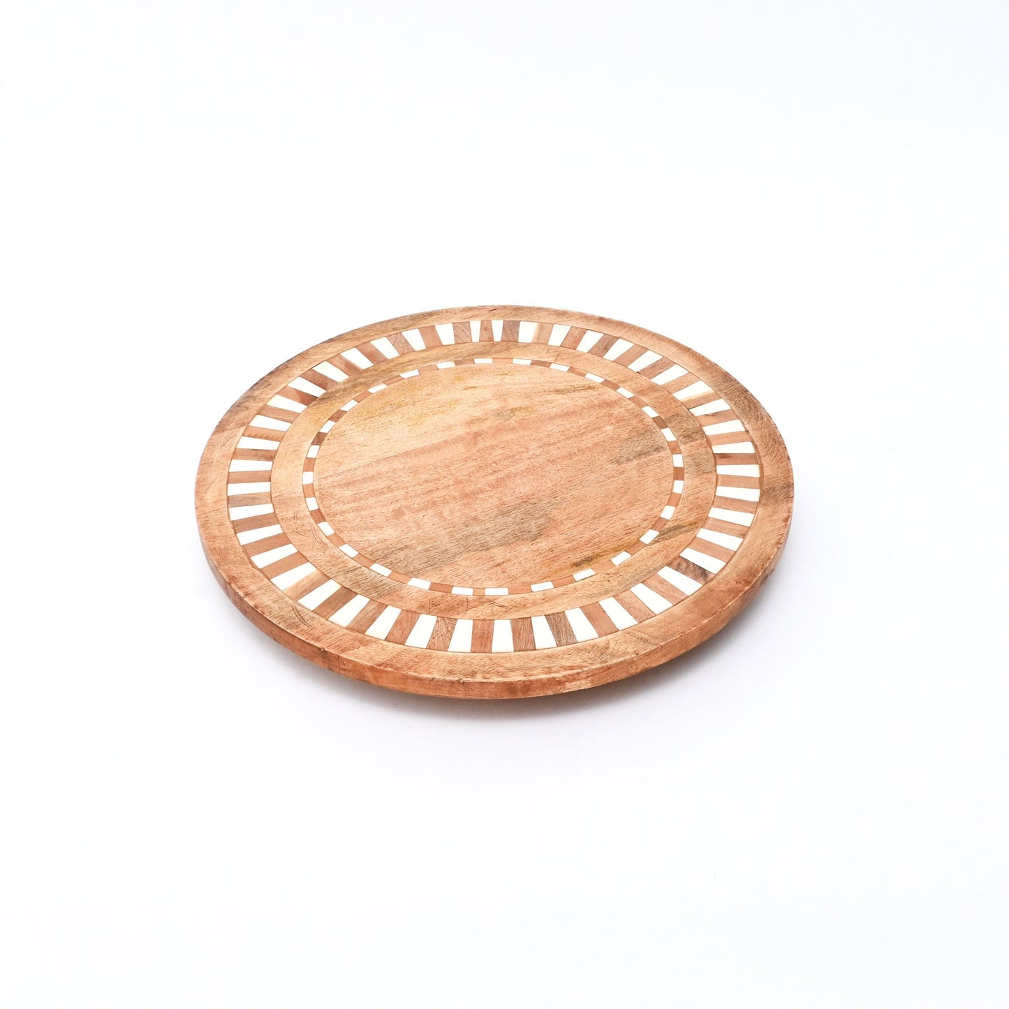 Lazy Susan | Mango Wood | handcarved Rustic Serving Piece