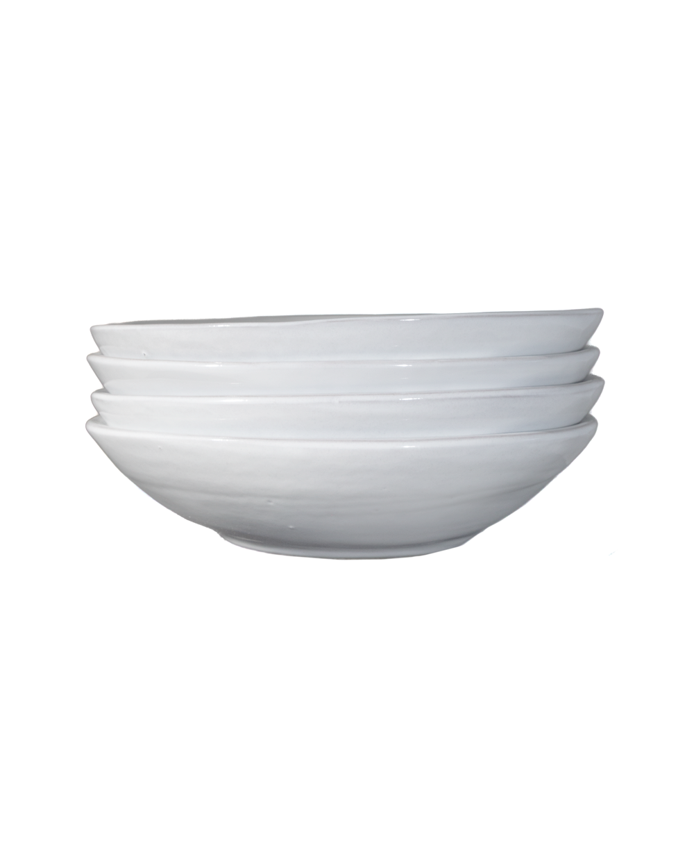 Oval Pasta Bowls in Milk White Gloss - Set of 4
