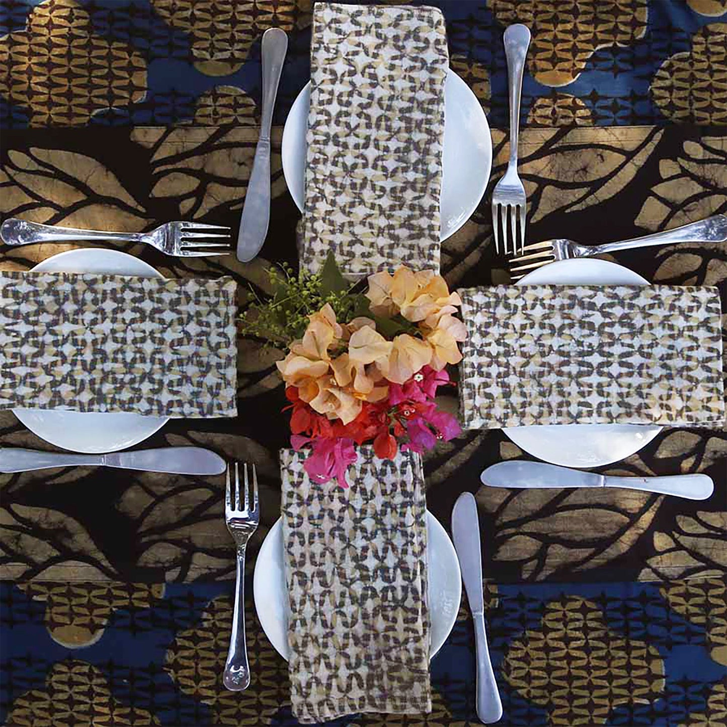 Boho Block Print Napkins (Set of 4) - Sparrow