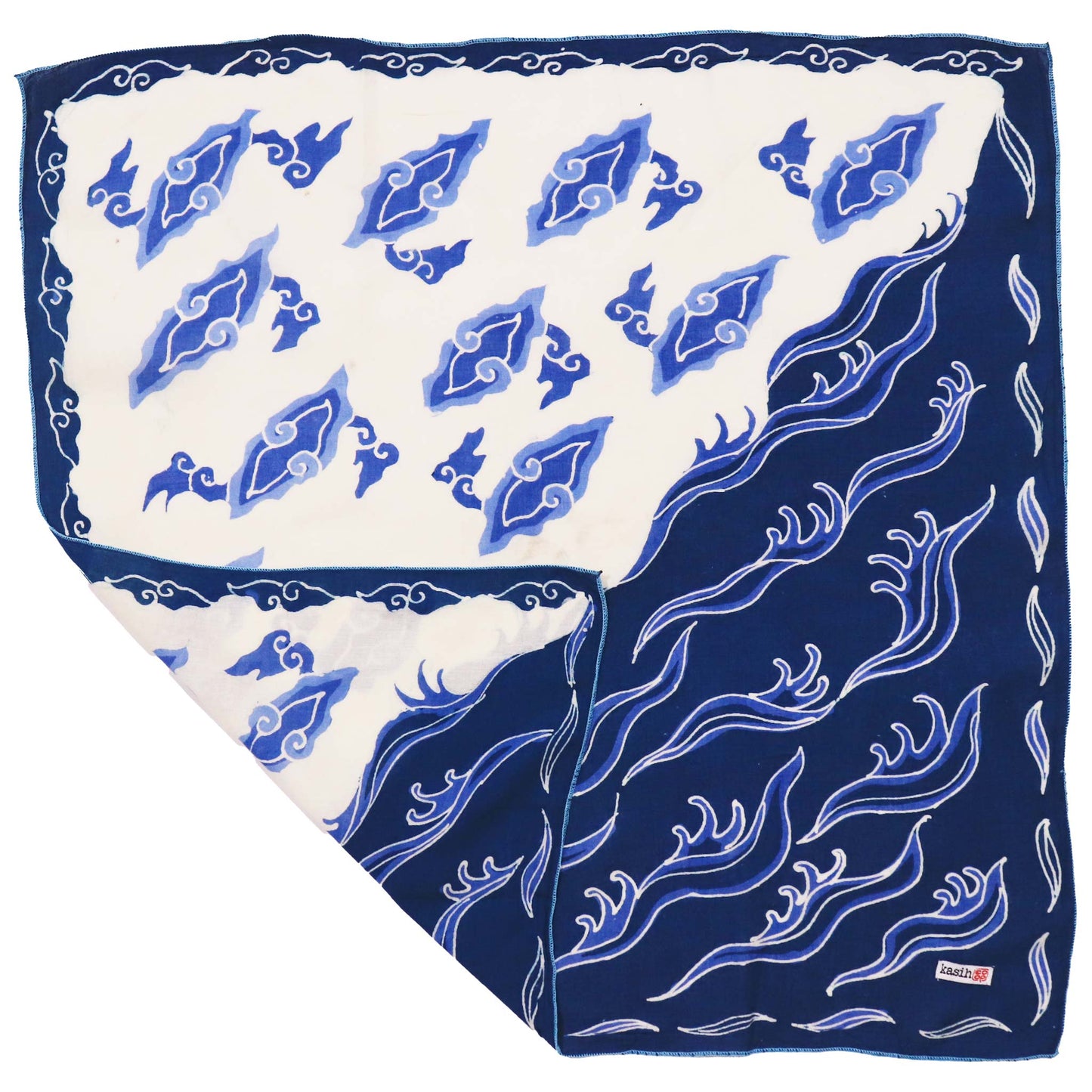 Fully Hand Drawn Batik Tulis Bandana, Floating on Water