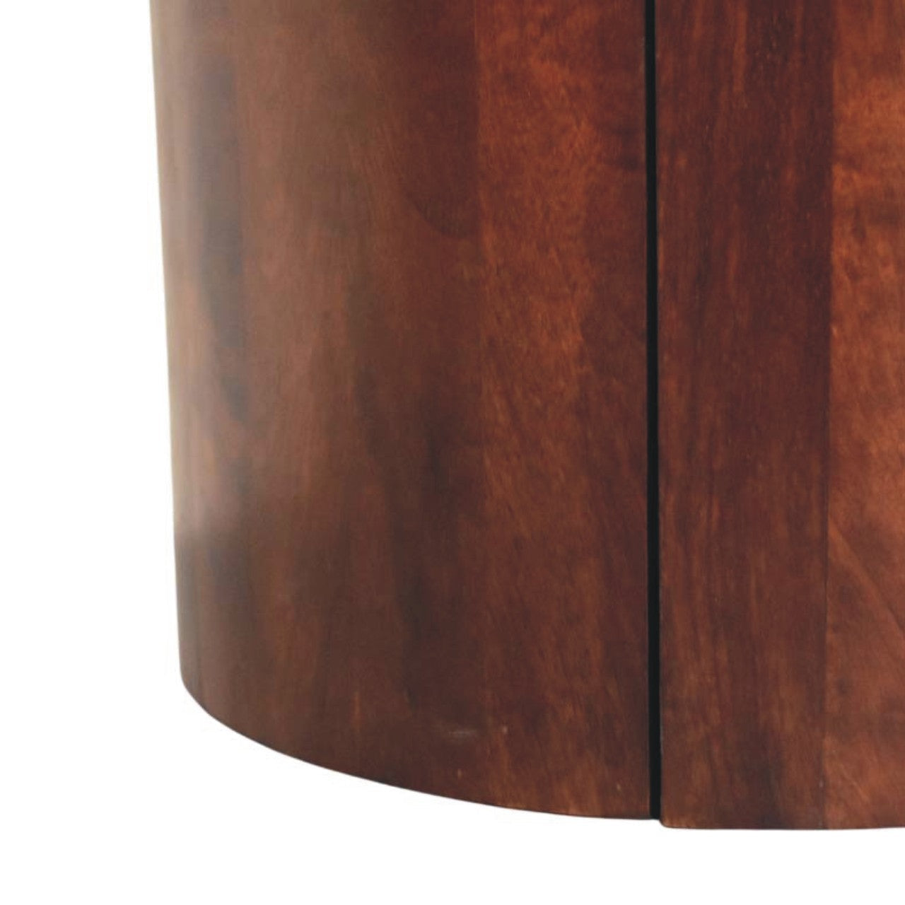 Solid Wood Winewood Round Side Cabinet