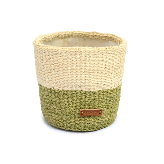Others Striped Green Flower Pot