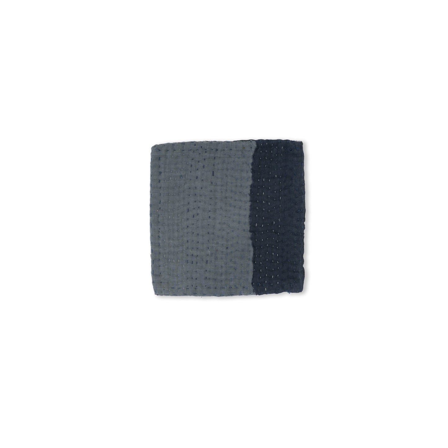 Landscape Handmade Kantha Coaster - Black (Set of 2)