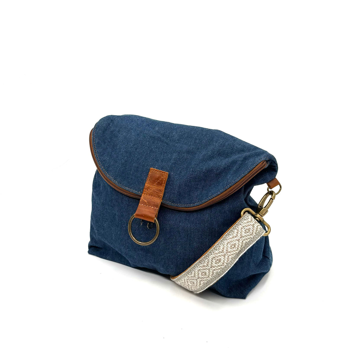Relaxed Crossbody Backpack in Denim