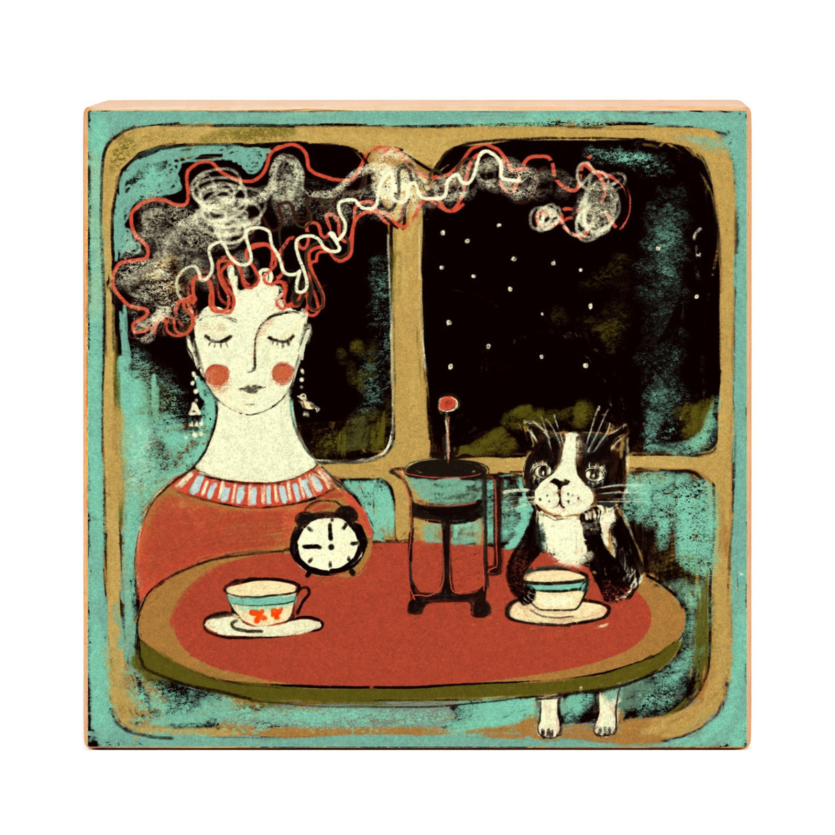 Coffee with Cat: Day Scene & Night Scene