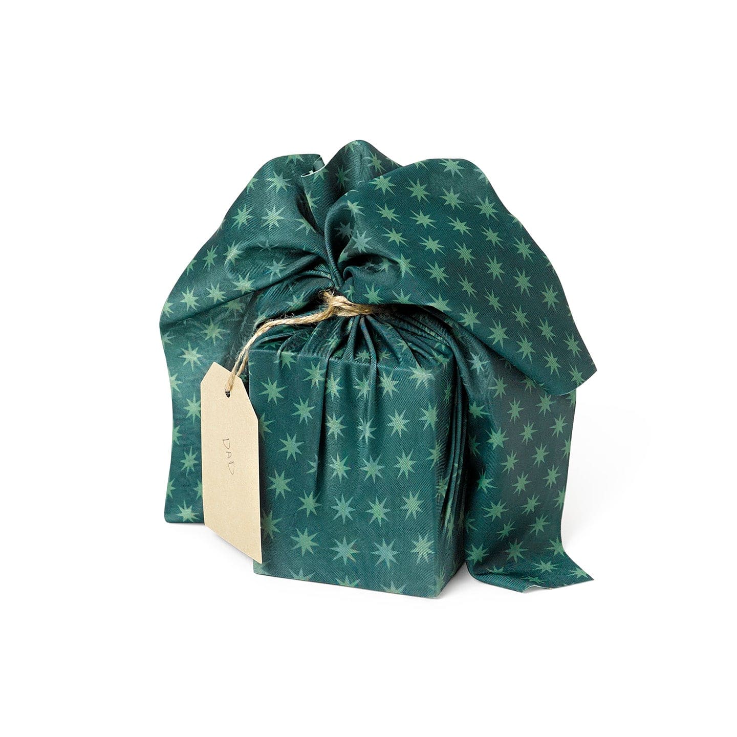 Set of 3 (S, L, XL) Reusable Cloth Furoshiki Gift Wrap | Christmas Trees & White