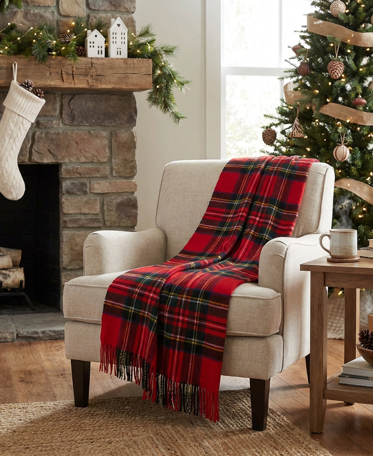 Prince of Scots  Merino Wool Throw - Royal Stewart