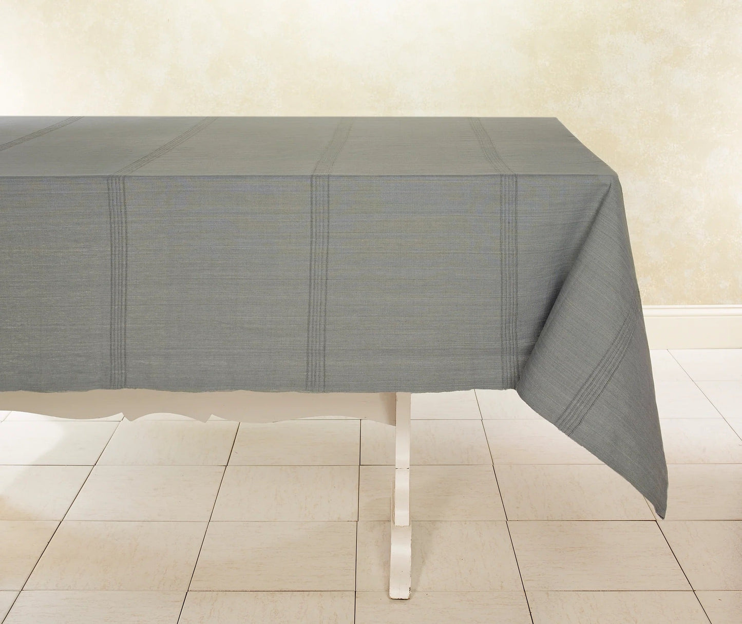 ECOLOOM Handwoven Cotton Tablecloth. Fair Trade – Artisan Made – Raised Weave