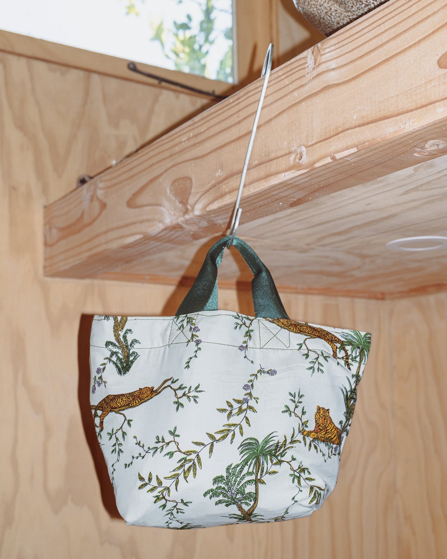 Vintage Tent Fabric with Printed Pattern Bag