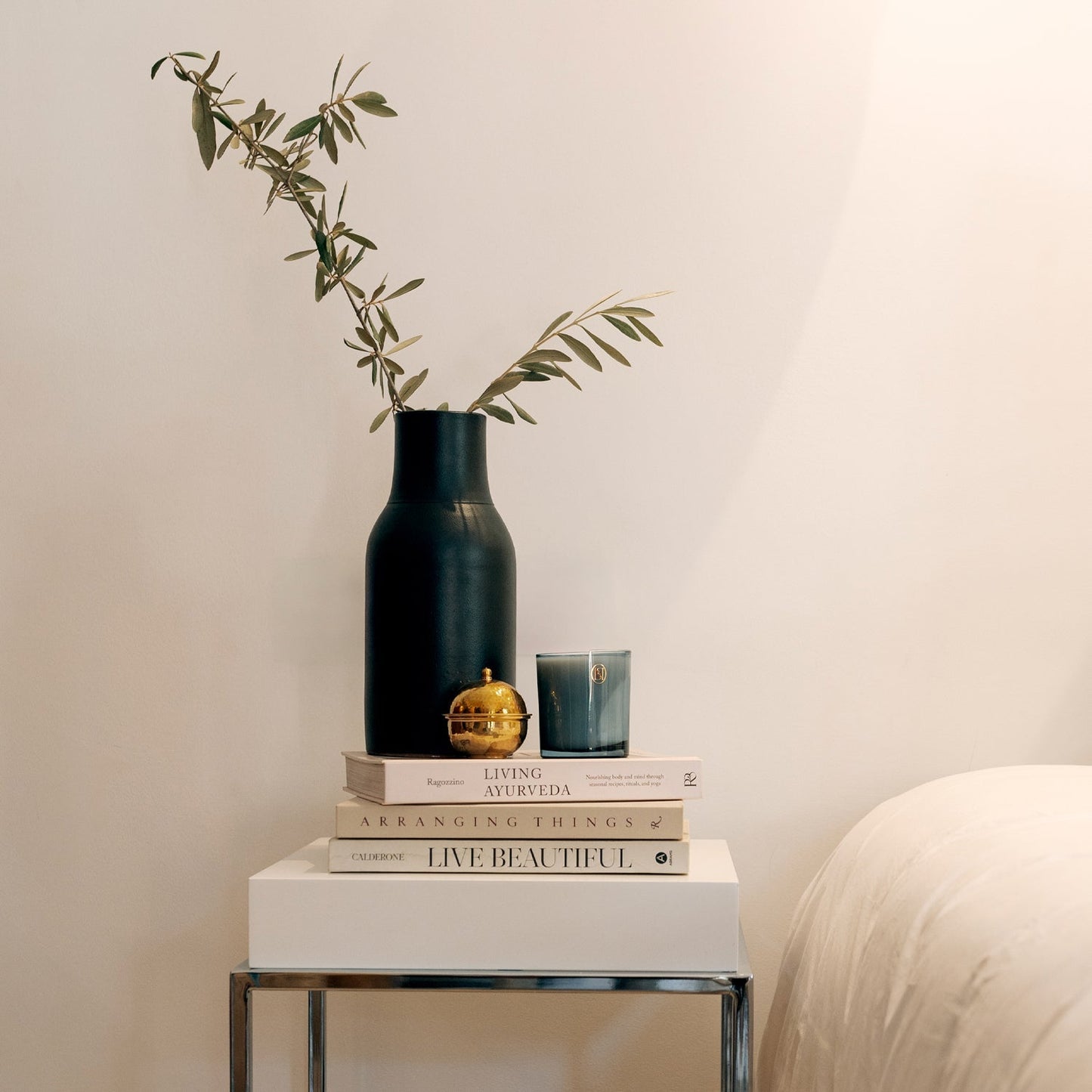 Matte Black Bottle Vase by Apartment F