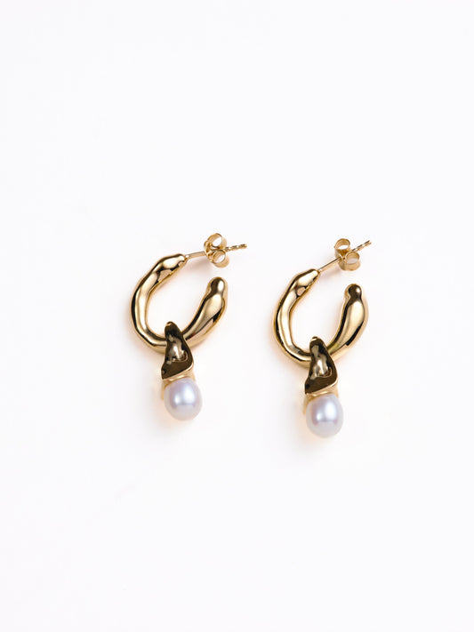 Danny Drop Pearl Earrings
