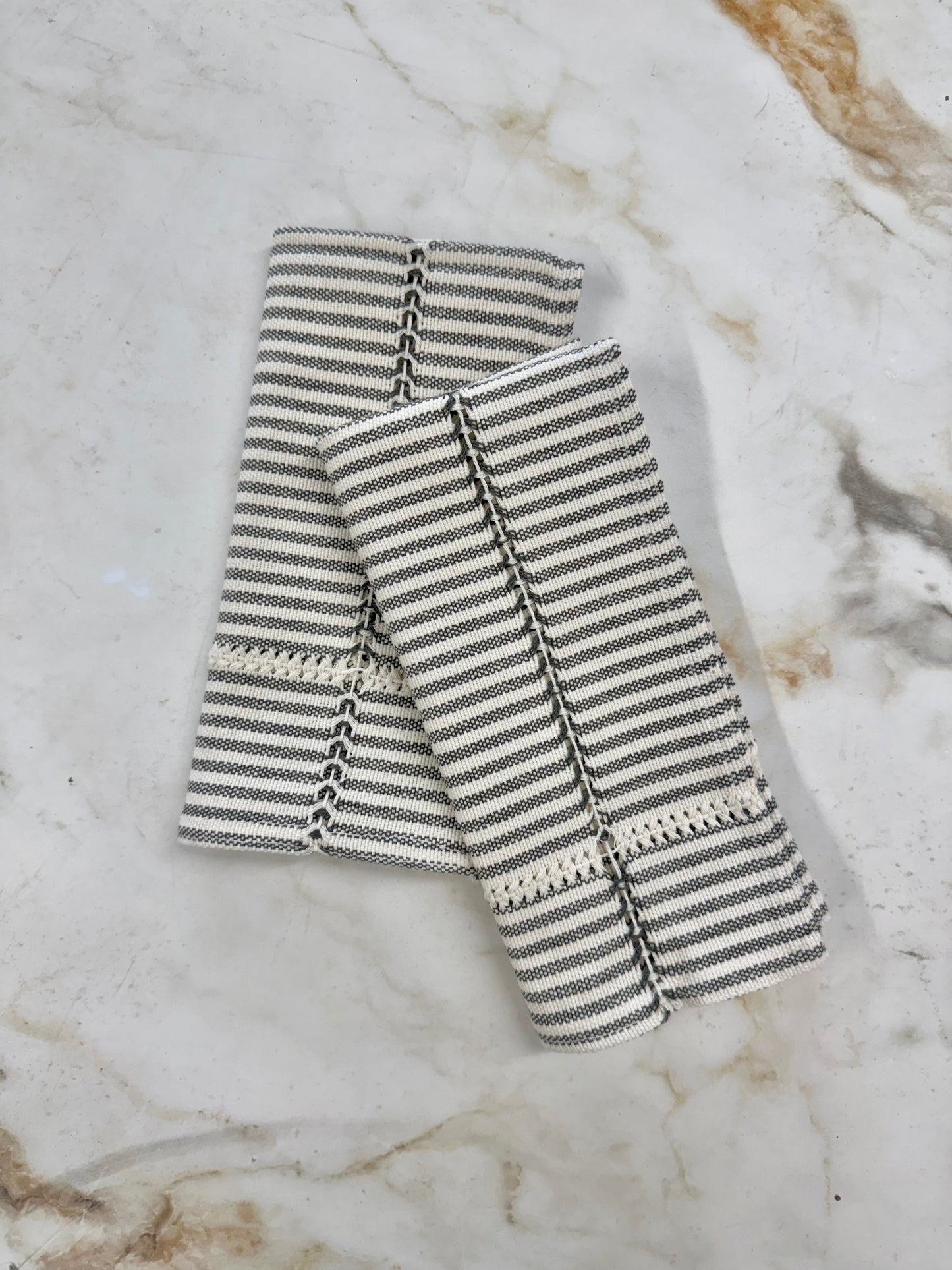 Hand-stitched Napkin, Striped S/2