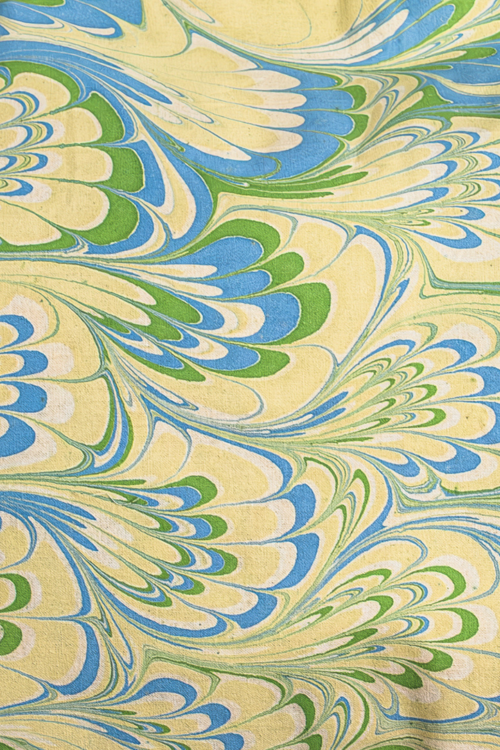 Seaglass Peacock Hand-Marbled Square Pillow, 20x20