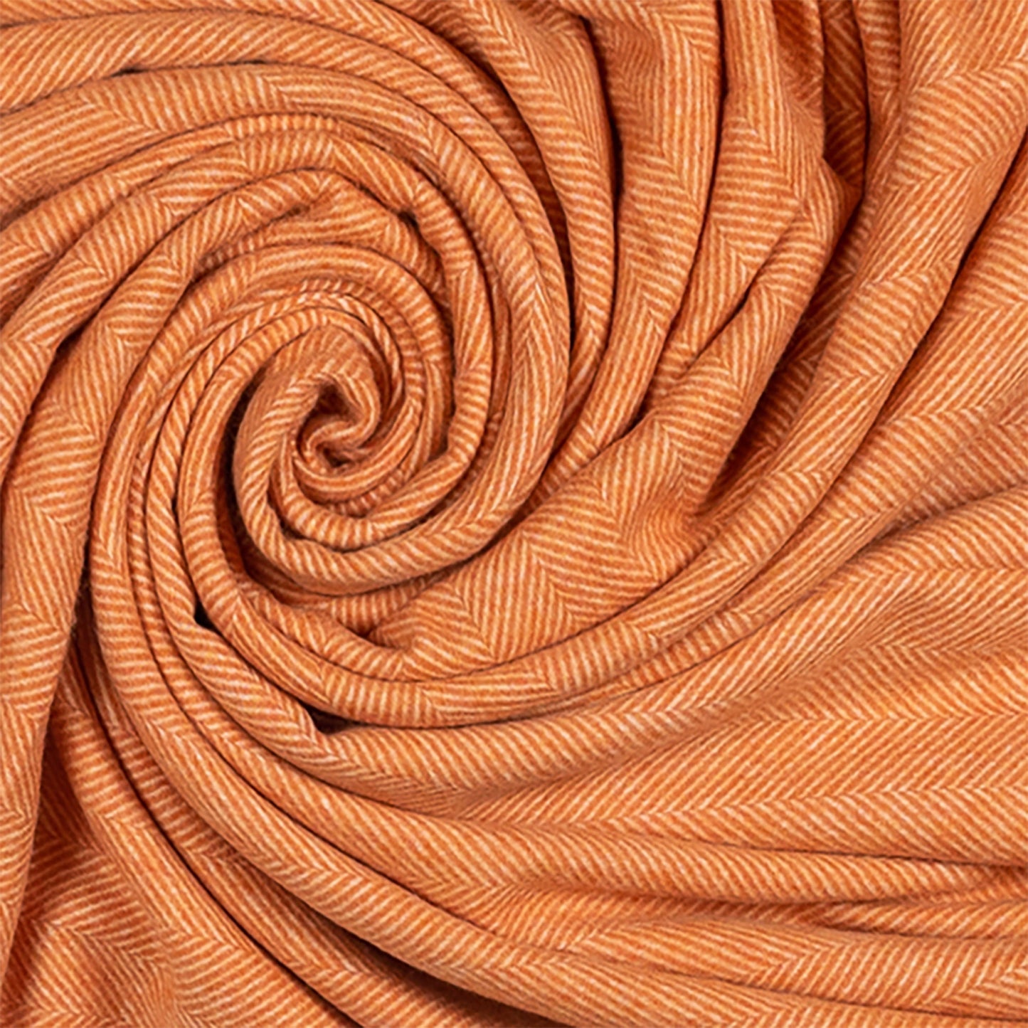 Southampton Home Merino Wool Herringbone Throw (Heirloom Tomato)