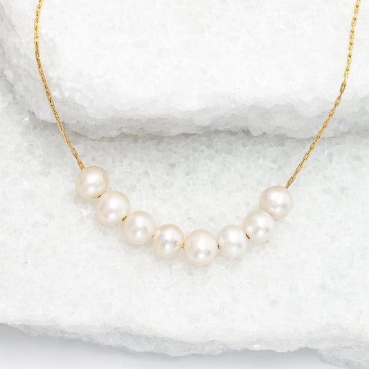 Harmony Pearl Cluster Necklace