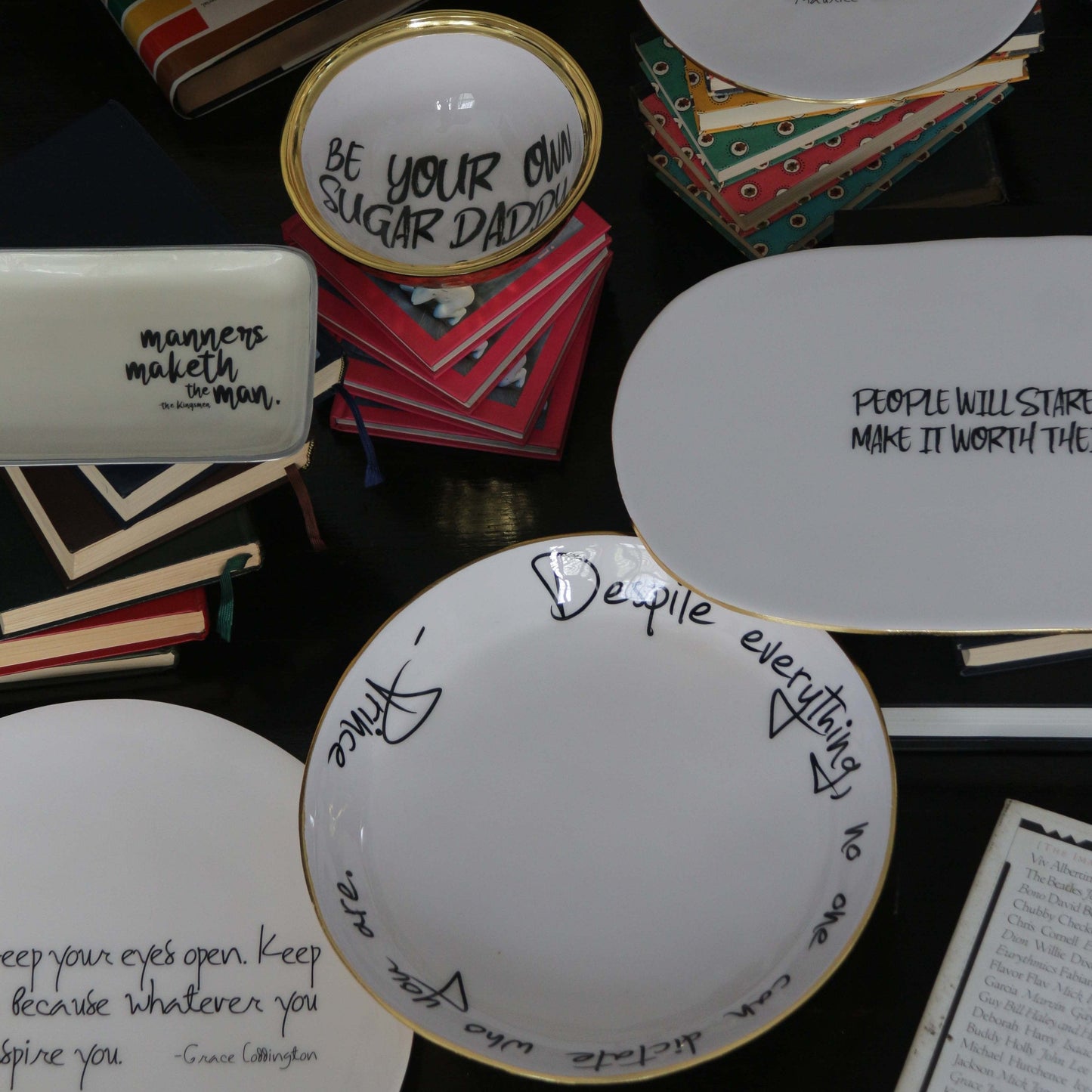 "Whatever You See Can Inspire You” Grace Coddington - Platter with Quote