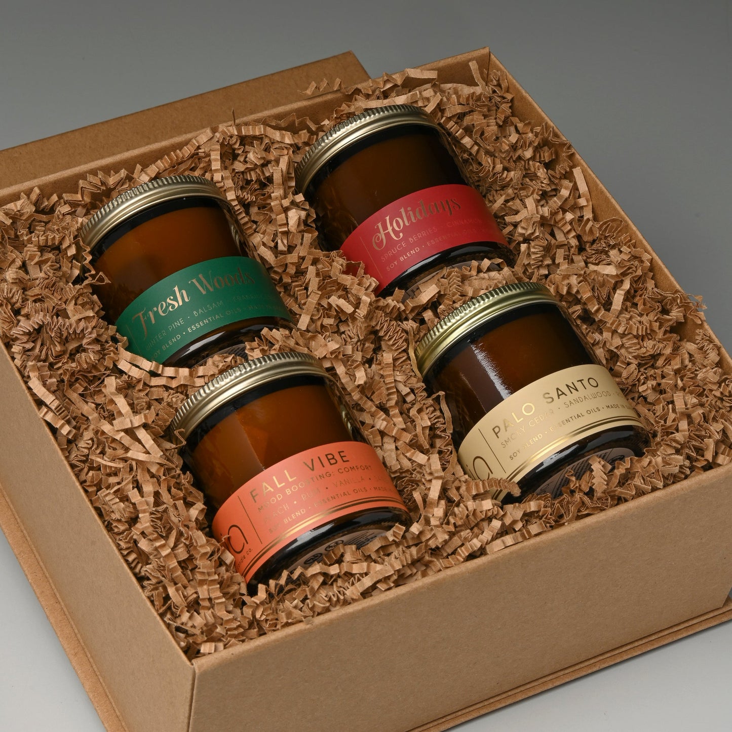 S/4 Holiday Season Candle Gift Box