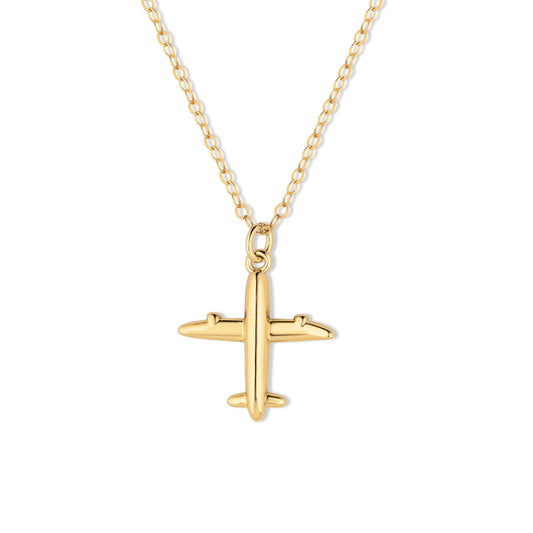 Catch Flights and Feelings Airplane Necklace | Gold Filled