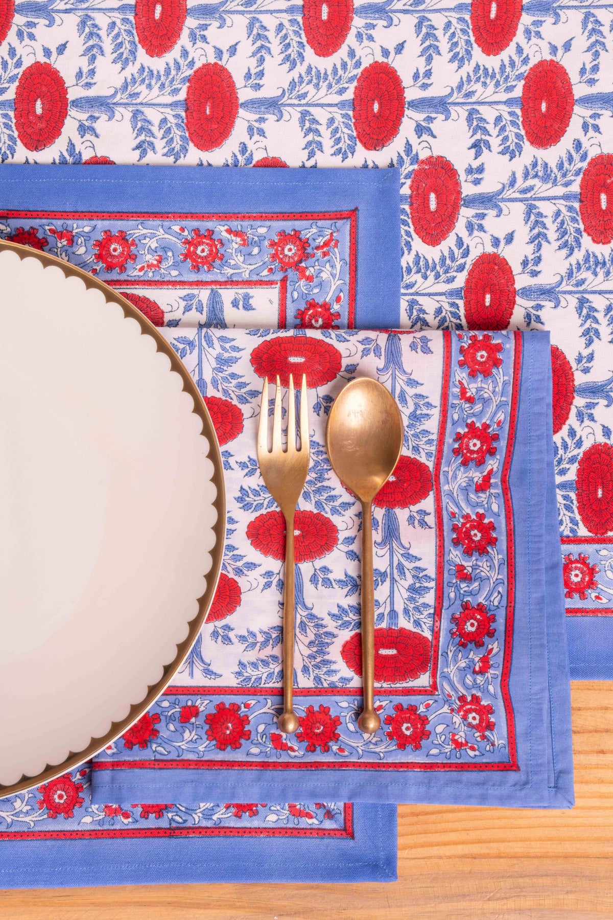 Araminta Blockprint Placemat, Set of 2