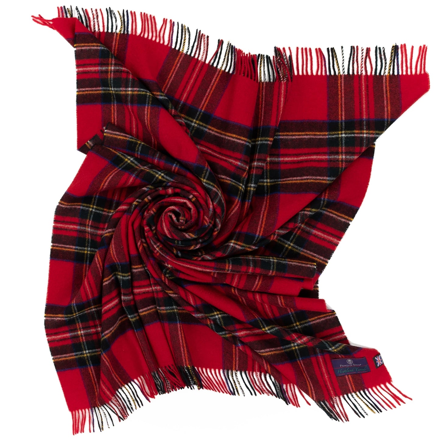 Highland Tweeds Shetland Lambswool Throw (Royal Stewart) - Osadia Concept Store