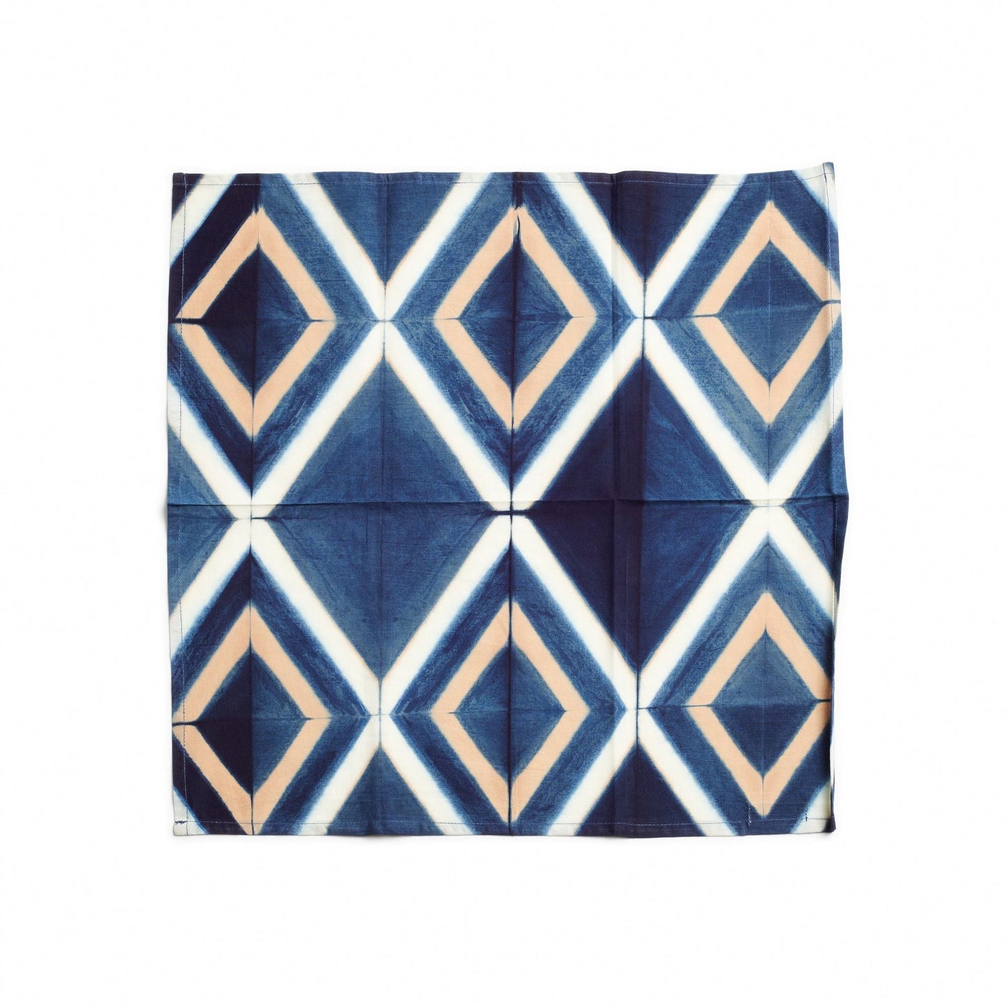 Tisa Indigo Hand Crafted Shibori Print Cotton Table Napkin ( set of  4 )