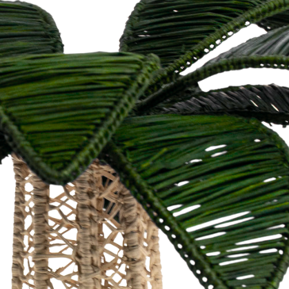 Palm Tree Candle Holder - Large - Dark Green