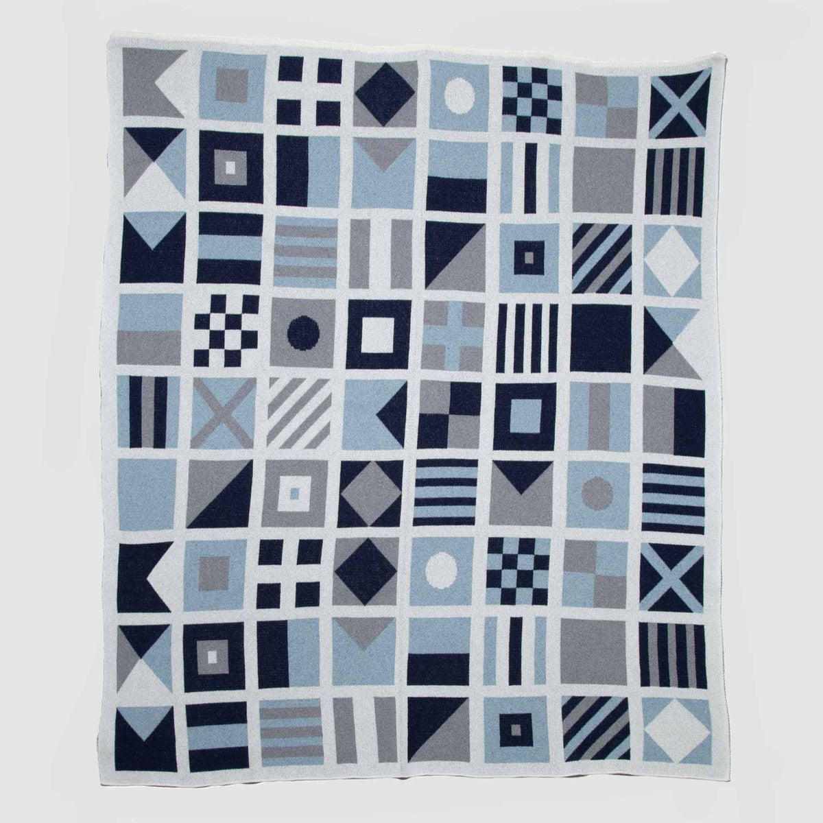 Nautical Flags - Cotton Sustainable Knit Throw Blanket