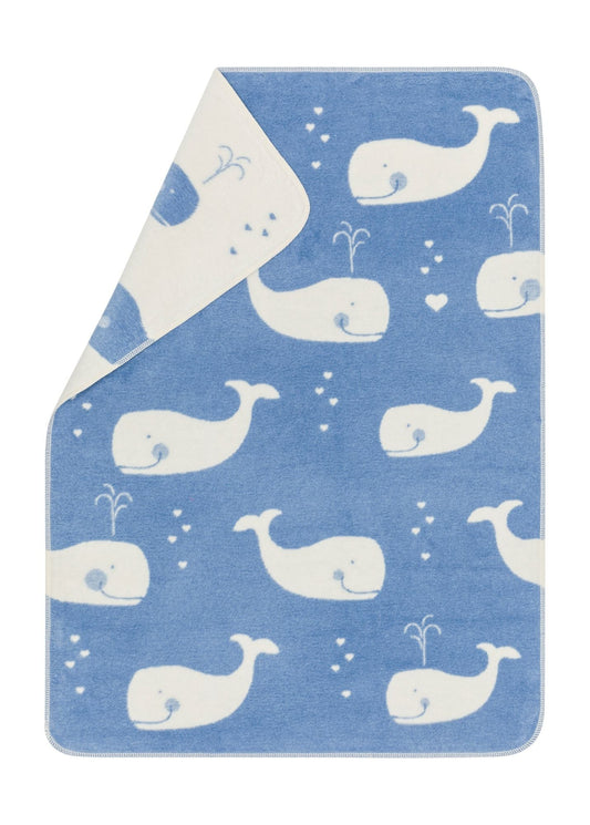 MAJA Baby Blanket Organic "Whales Allover"