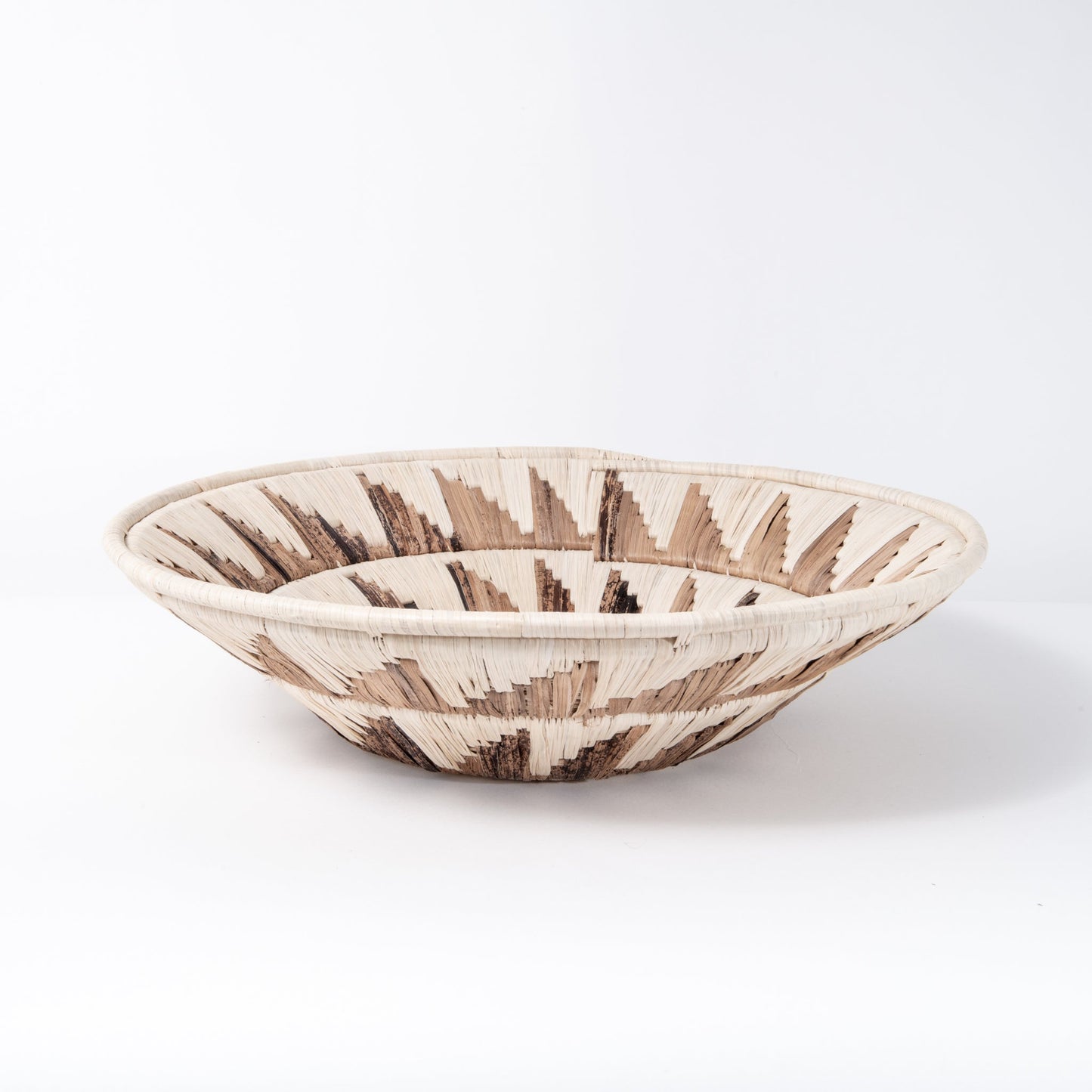 Large Mayan Sun Double Weave Basket ~ Banana Fiber