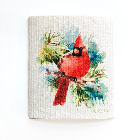 Cardinal Bird Swedish Dishcloth |  Red - Osadia Concept Store