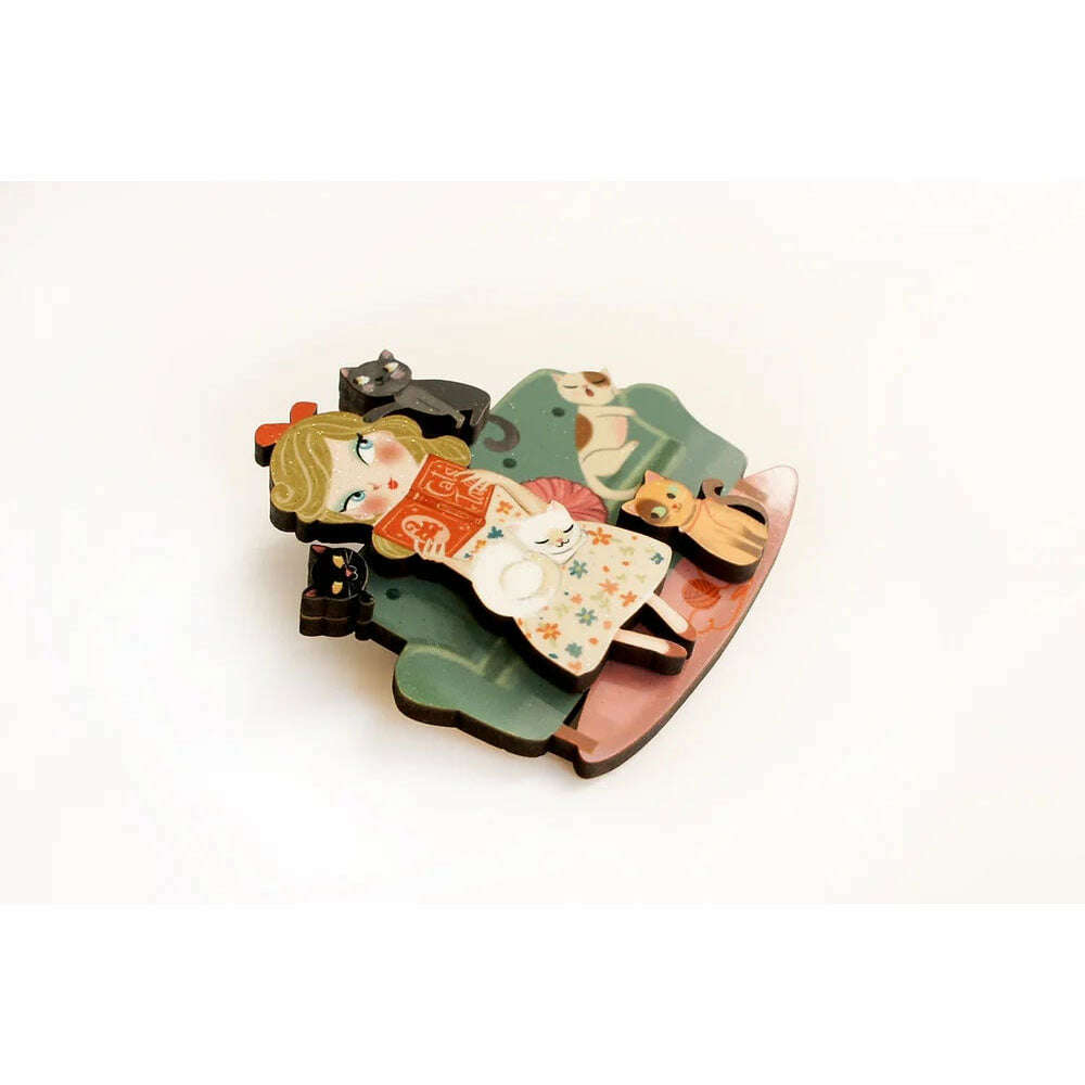 Cat Lover Brooch by Laliblue