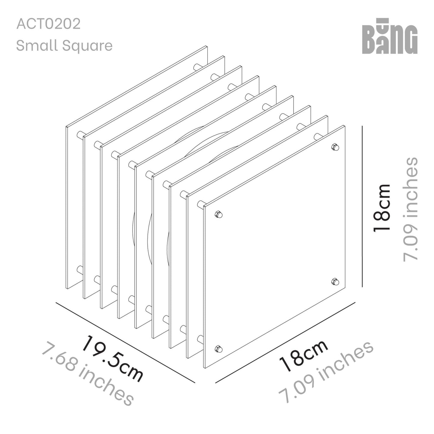 Lớp small square in green acrylic