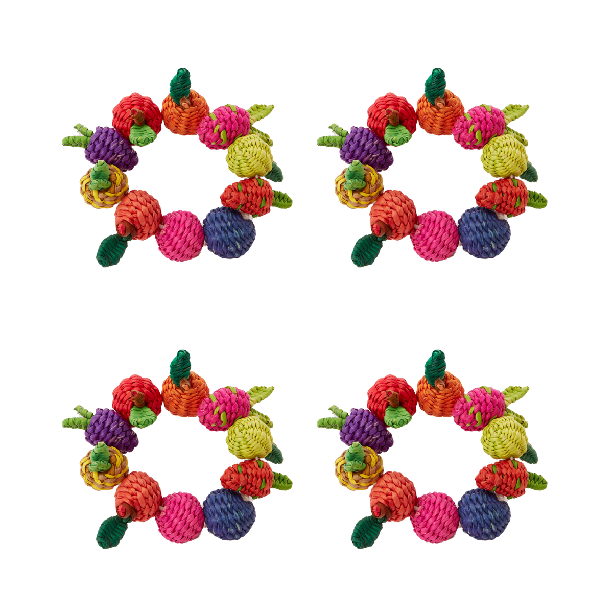 S/4 Multi Fruit Napkin Ring